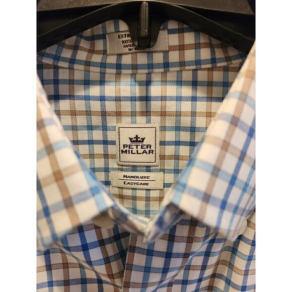 Peter Millar Mens Long Sleeve Button Down Nanoluxe EASY CARE SHIRT SZ XL EUC - Picture 3 of 8
